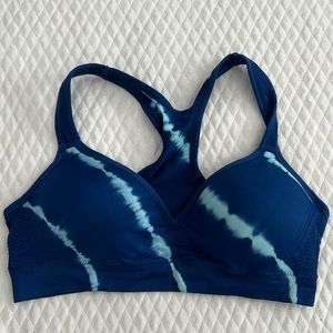 Blue Tie Dye Sports Bra